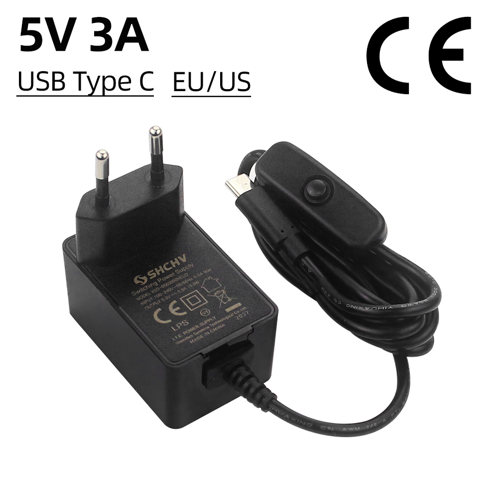 Pi Power Supply - Raspberry Pi 5V 3A Power Supply