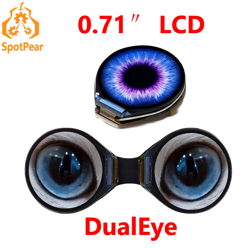 Arduino Kit - Waveshare 0.71inch Double Eye Round LCD
