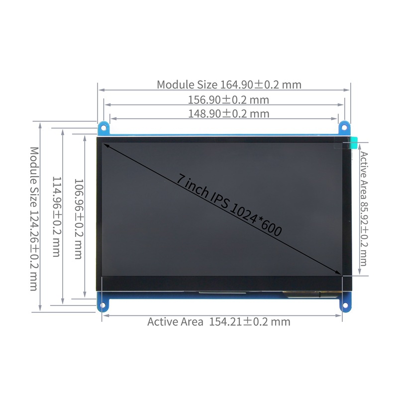 Pi Display - 7-Inch LCD H D M I