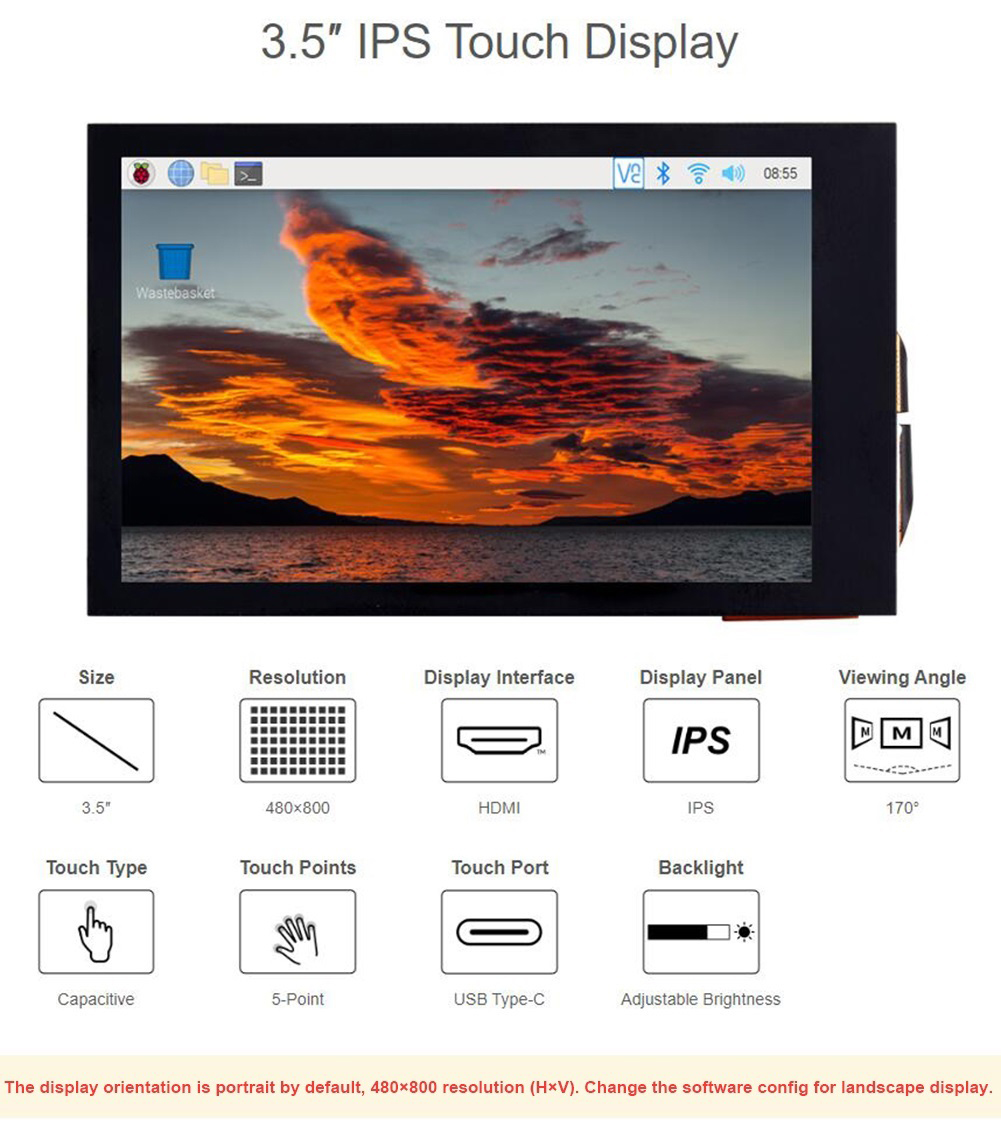 3.5 inch IPS Capacitive Touch  - Pi Display 评论和价格