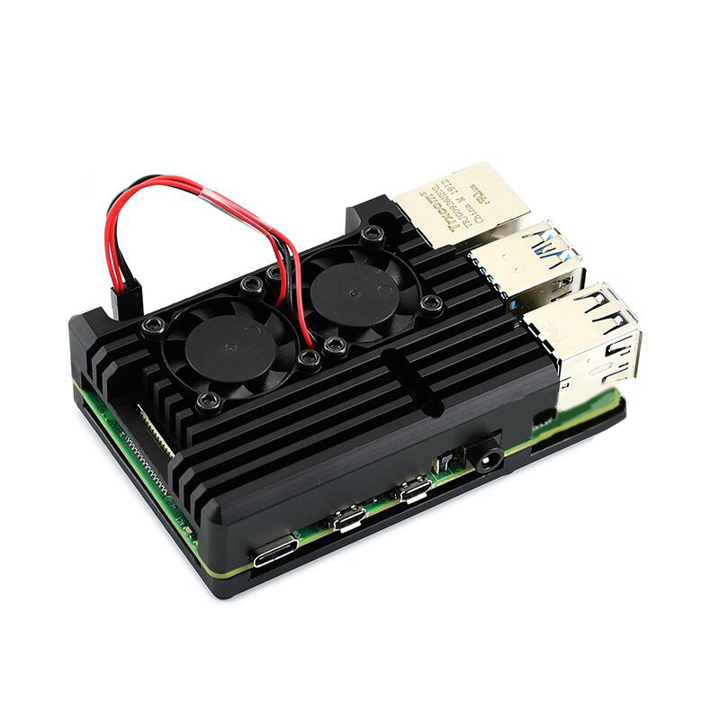 Aluminum Metal Case with Dual  - Pi 4 Case 评论和价格